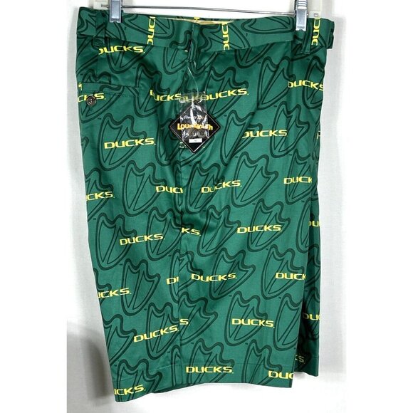 Loudmouth Mens Shorts Sz 42 Oregon Ducks NEW Quack Attack NWT Collegiate - Picture 3 of 6